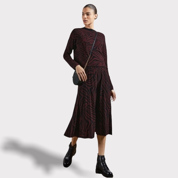 Ted Baker Sweaters Ted Baker Nwt Martiy Oxblood Zebra Jacquard